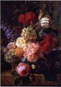 unknow artist Floral, beautiful classical still life of flowers.064 oil on canvas